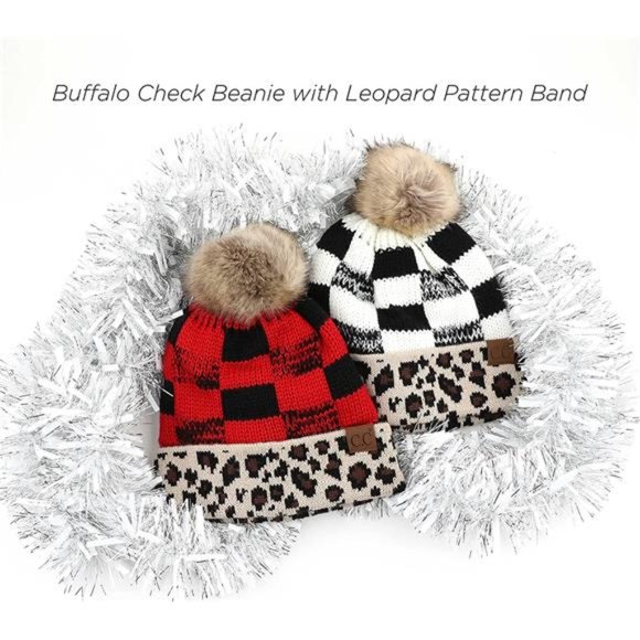 C.C Winter Sherpa Fleeced Lined Chunky Knit Stretch Pom Pom Beanie Hat Cap main image 5